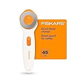 Fiskars 45mm Rotary Cutter for Fabric, Premium...