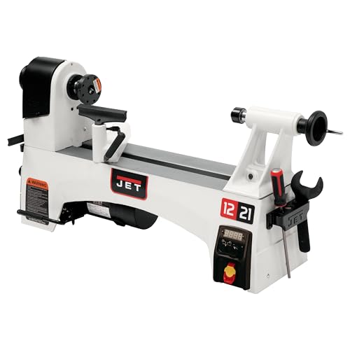 JET 12' x 21' Variable-Speed Woodworking Lathe, 1...