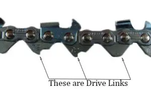 measuring the drive links of chainsaw chain
